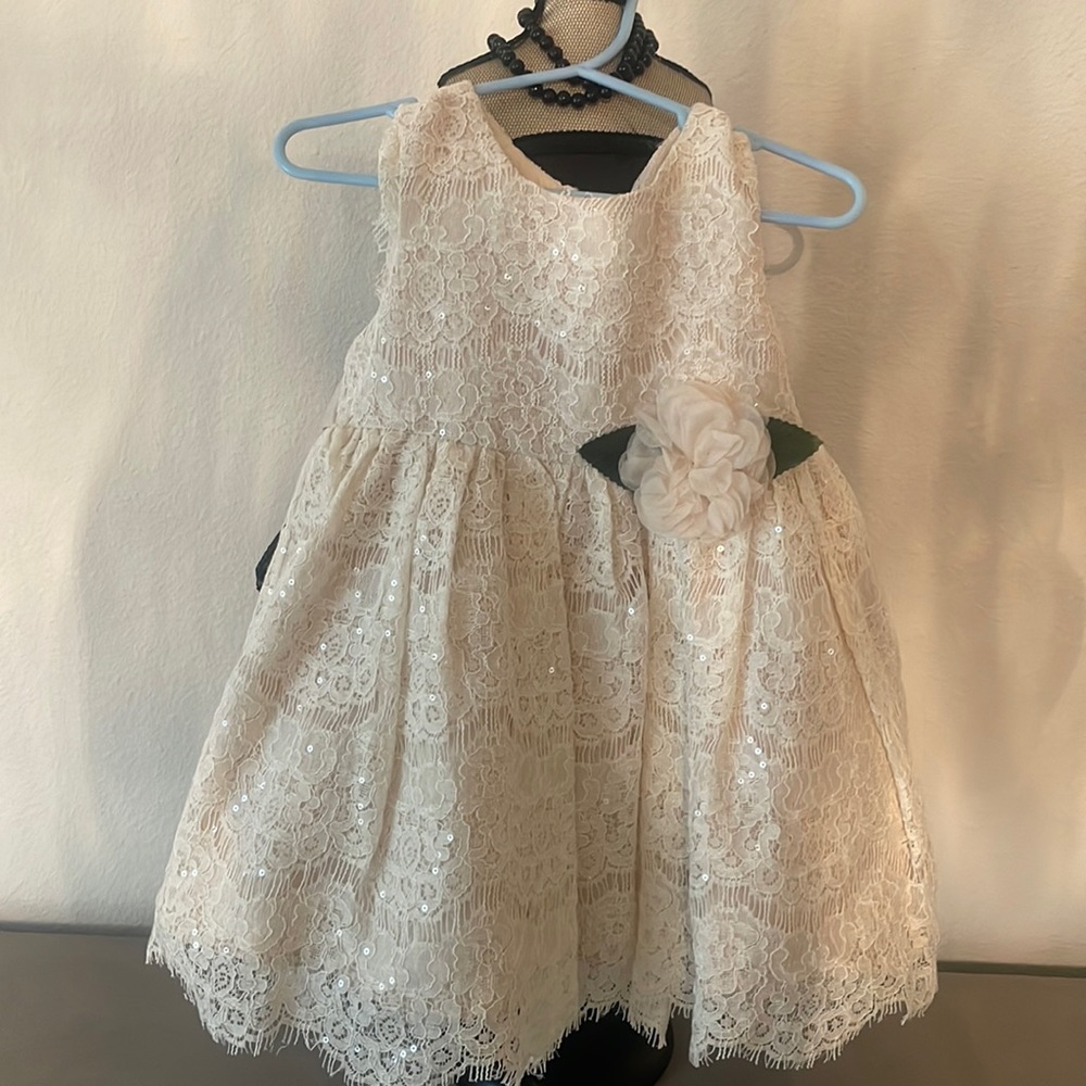 Cream, off white formal infant dress